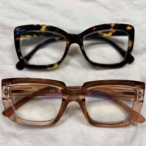 Stylish Tortoise and Brown Women's Readers Glasses Set, +2.50